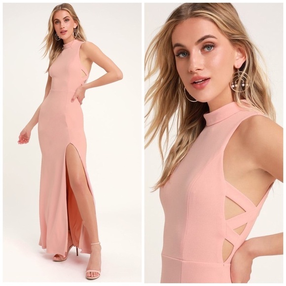 Lulu’s Keep on Dancing Cutout maxi Pink Medium - Picture 1 of 5